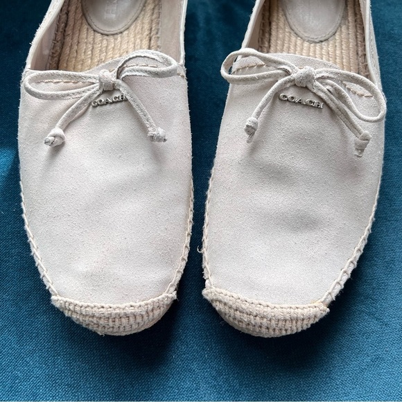 COACH RAE ESPADRILLE SLIP ONS NEUTRAL CREAM SIZE 10B EUC - Picture 8 of 9